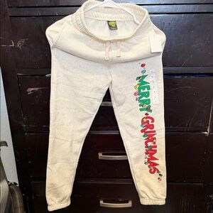 Kids Cream Merry Christmas Sweatpants